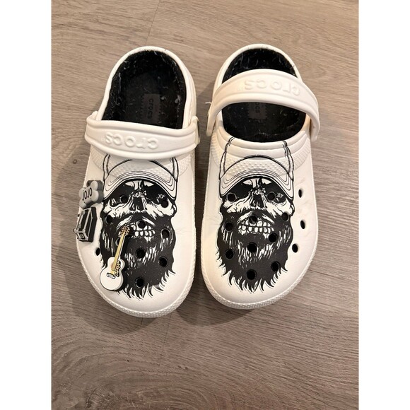 CROCS Shoes - Luke Combs‎ Skull Crocs W7 /M5 GUC